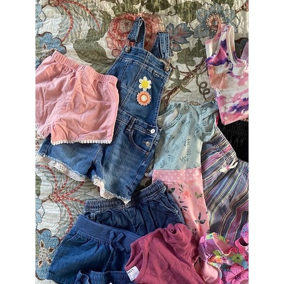 Girls Summer Clothing Lot Champion Old Navy Denim Overalls Dress Shorts Swim 5T - Picture 7 of 13